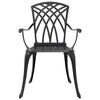 vidaXL Garden Dining Set 5 pcs Black Aluminium