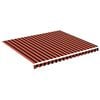 vidaXL Replacement Awning Fabric | Orange and brown | Polyester with PU coating