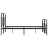 vidaXL Metal Bed Frame without Mattress with Footboard Black 120x190cm