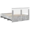 vidaXL Bed Frame Concrete Grey 140 x 200 cm Engineered Wood