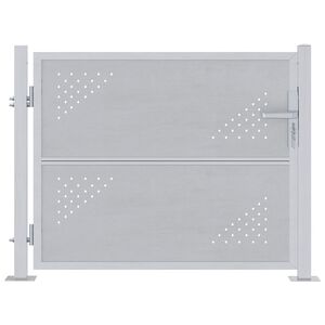 vidaXL Garden Gate with Lock Silver 85 x 70 cm Stainless Steel