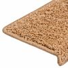 vidaXL Stair Mats 20 pcs 65x21x4 cm Beige Rectangular Edge