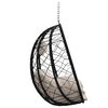 vidaXL Hanging Egg Chair Folding Taupe 91.5 x 60 x 110 cm Poly Rattan