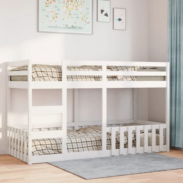 vidaXL Bunk Bed White 80x200 cm Solid Wood Pine