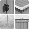 vidaXL Garden Shed 257x580x181 cm Metal Grey