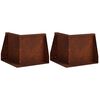 vidaXL Retaining Wall 2 pcs 50 x 50 x 30 cm Weathering Steel Rusty