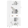 vidaXL Highboard White 69.5x34x180 cm Engineered Wood