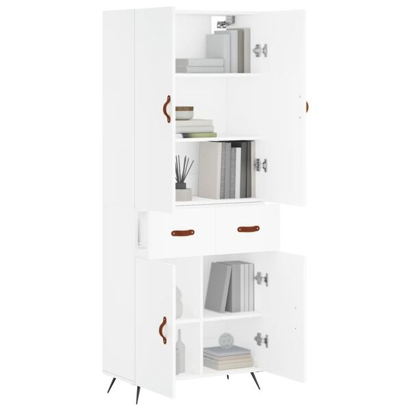 vidaXL Highboard White 69.5x34x180 cm Engineered Wood