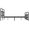 vidaXL Metal Bed Frame without Mattress with Footboard Black 183x213cm