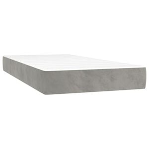 vidaXL Pocket Spring Bed Mattress Medium Light Grey 100x203x20 cm