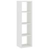 vidaXL Wall Cube Shelf White 37x29.5x134.5 cm MDF