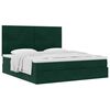 vidaXL Ottoman Bed with Mattresses Dark Green 160x200cm Velvet