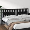 vidaXL Bed Headboard Black 205.5x4x100 cm Solid Wood Pine