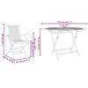 vidaXL Garden Dining Set Folding 5 pcs Brown Solid Teak wood