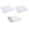 vidaXL Winter Duvet with Pillow 3 pcs White Down Feather