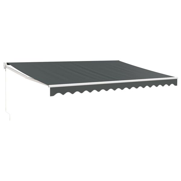 vidaXL Retractable Awning Anthracite 4.5x3 m Fabric and Aluminium