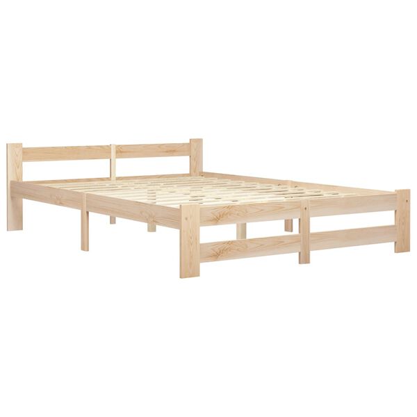 vidaXL Bed Frame without Mattress Solid Pine Wood 120x200 cm
