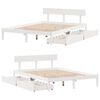 vidaXL Bed Frame without Mattress White 135x190 cm Double Solid Wood Pine