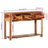 vidaXL Console Table 110x35x75 cm Solid Wood Acacia