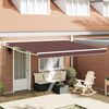 vidaXL Automatic Retractable Awning Brown 400x300 cm