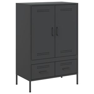 vidaXL Highboard Black 68x39x101.5 cm Steel
