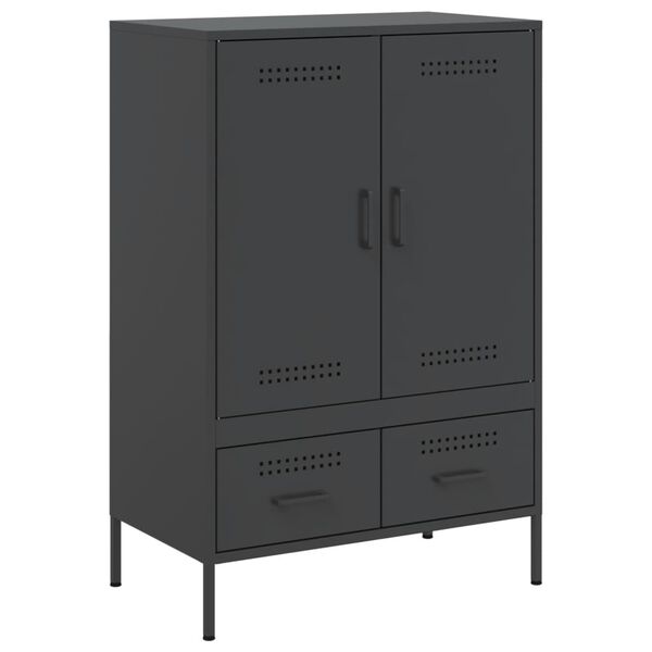 vidaXL Highboard Black 68x39x101.5 cm Steel