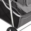vidaXL Folding Dog Stroller Grey 80x46x98 cm Oxford Fabric