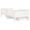 vidaXL Kids Bed Frame with Drawers White 70x140 cm Solid Wood Pine