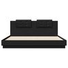 vidaXL Bed Frame with LED without Mattress Black 160x200 cm