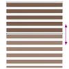 vidaXL Zebra Blind Brown 130x100 cm Fabric Width 125.9 cm Polyester