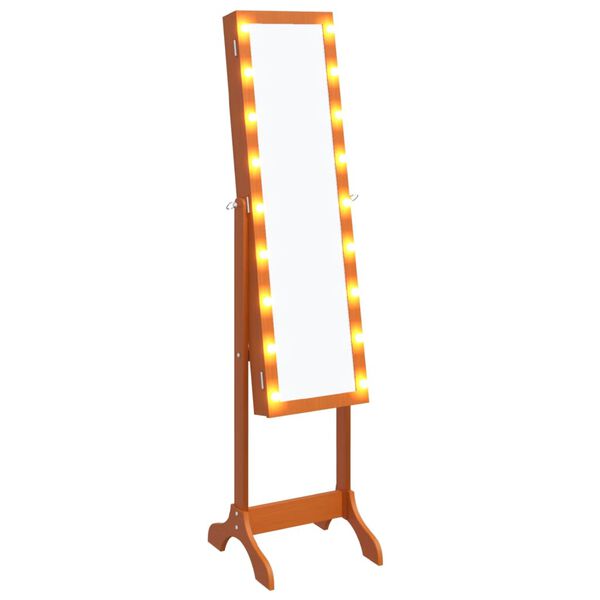vidaXL Free-Standing Mirror with LED 34x37x146 cm