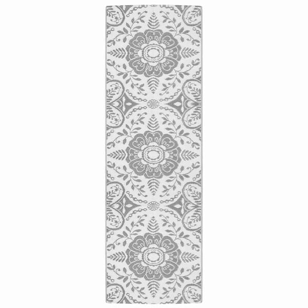 vidaXL Outdoor Rug ARAKIL Light Grey 80x250 cm PP