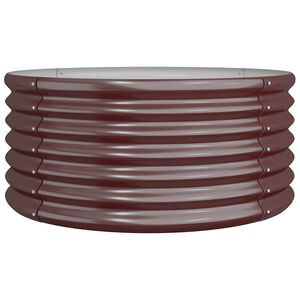vidaXL Garden Planter Galvanised Steel 80x80x36 cm Brown