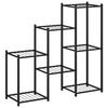 vidaXL Flower Stand | Black | Powder-coated iron | Medium | Flower Stand