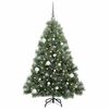 vidaXL Artificial Christmas Tree with 150 LEDs Green 150 cm PE and PVC