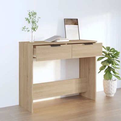 vidaXL Console Table Sonoma Oak 90x36x75 cm Engineered Wood