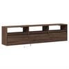 vidaXL TV Wall Cabinet with LED Brown Oak 180x31x45 cm