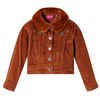 vidaXL Kids'Jacket Corduroy Cognac 128