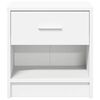 vidaXL Bedside Cabinet with Drawer White 39x28x41 cm