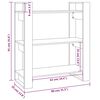 vidaXL Book Cabinet/Room Divider White 80x35x91 cm Solid Wood Pine