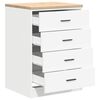 vidaXL Garage Storage Cabinet White 60x51x85 cm Solid Wood Pine