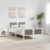 vidaXL Bed Frame Light Grey 120 x 190 cm Solid Pine Wood
