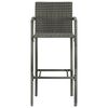vidaXL 5 Piece Garden Bar Poly Rattan Grey