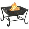vidaXL Fire Pit with Poker 62 cm XXL Steel