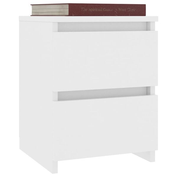 vidaXL Bedside Cabinet White 30x30x40 cm Engineered Wood