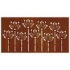 vidaXL Garden Wall Decoration 105x55 cm Corten Steel Flower Design