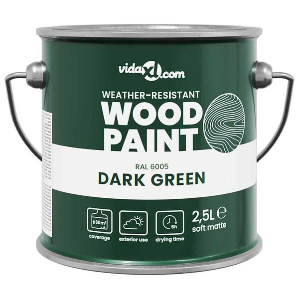 vidaXL Wood Paint Green 16.5 x 16.5 x 15.9 cm Wall Print