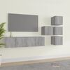 vidaXL 6 Piece TV Cabinet Set Grey Sonoma Engineered Wood