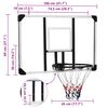 vidaXL Basketball Backboard Transparent 106x69x3 cm Polycarbonate