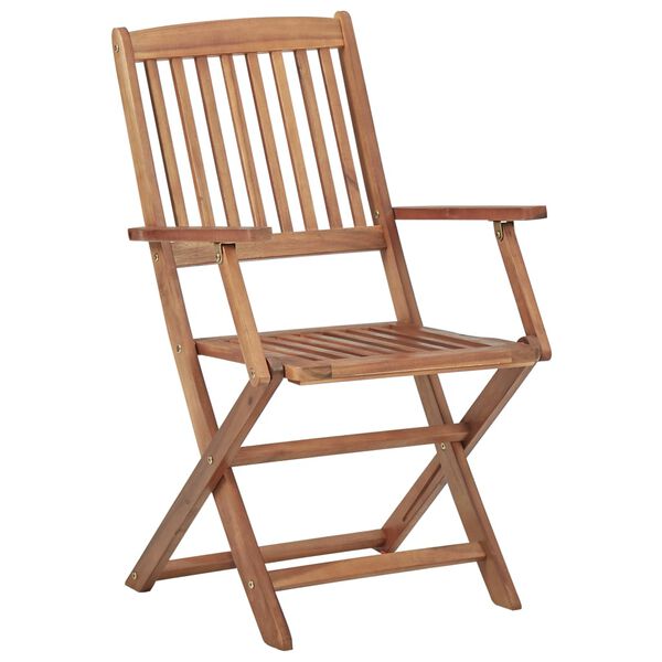 vidaXL Folding Outdoor Chairs 6 pcs Solid Acacia Wood
